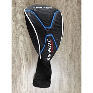 Top Flite Junior Driver Golf Club‎ Headcover Cover Sock Pullover Black Blue